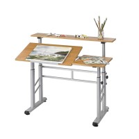 Height Adjustable Split Level Drafting Drawing Table